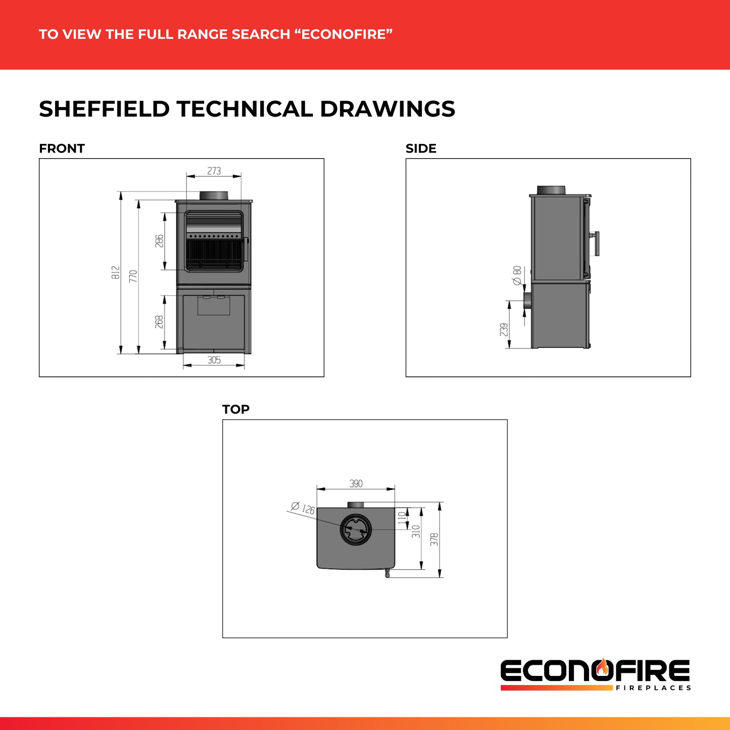 Econofire Sheffield Wood Fireplace