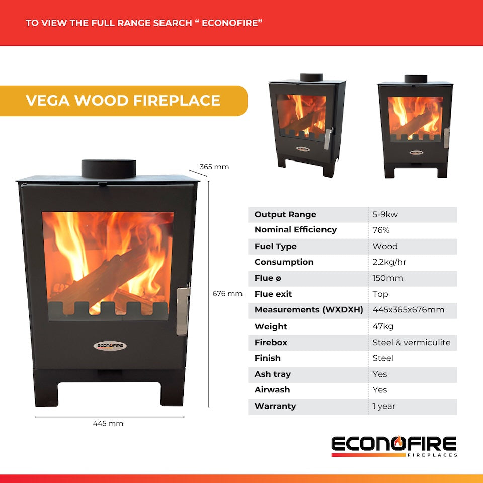 Econofire Vega Wood Fireplace