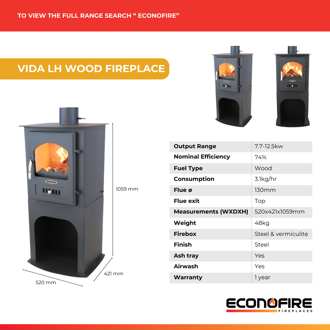 Econofire Vida LH Wood Fireplace