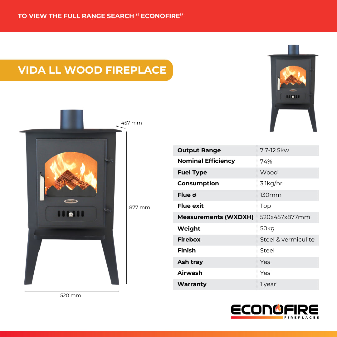 Econofire Vida LL Wood Fireplace