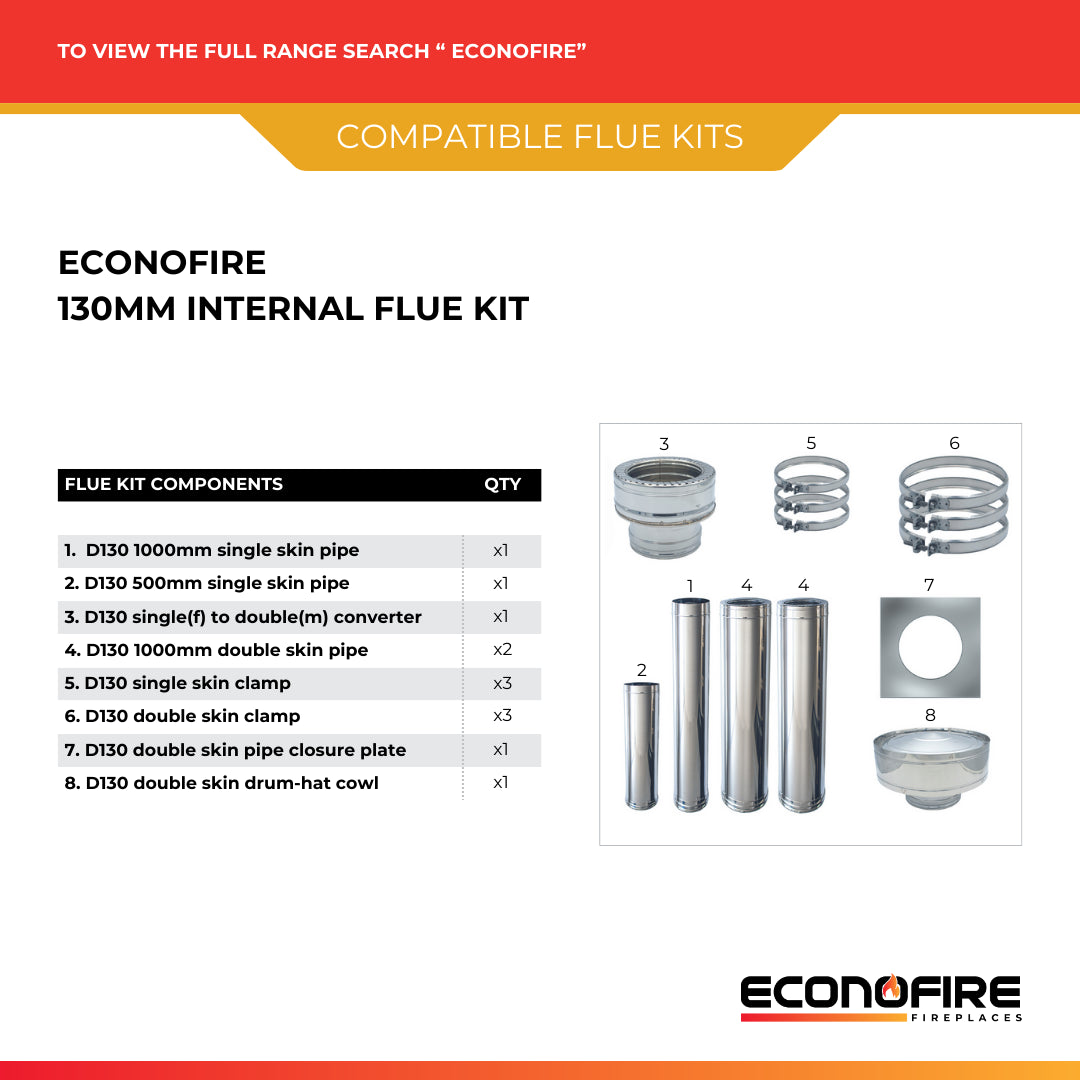 Econofire Vida LH Wood Fireplace