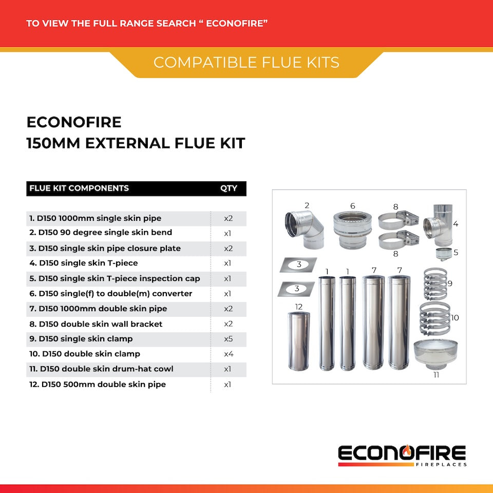 Econofire Vega Wood Fireplace