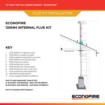 Econofire Vida LH Wood Fireplace