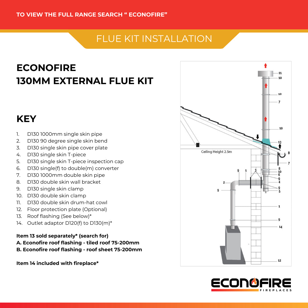 Econofire Vida LH Wood Fireplace