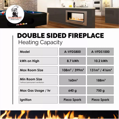 Chad-O-Chef Double Sided 800 Fireplace