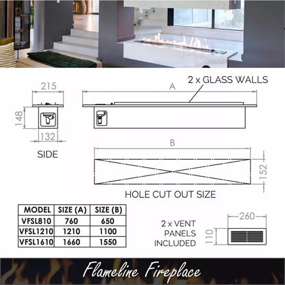 Chad-O-Chef Flameline 1610 Fireplace