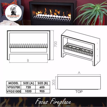 Chad-O-Chef Focus 700 Fireplace