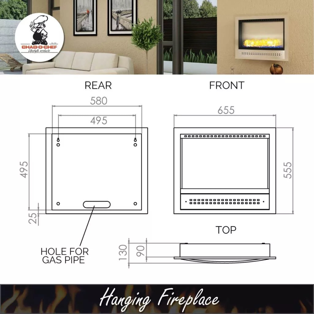 Chad-O-Chef Hanging Fireplace