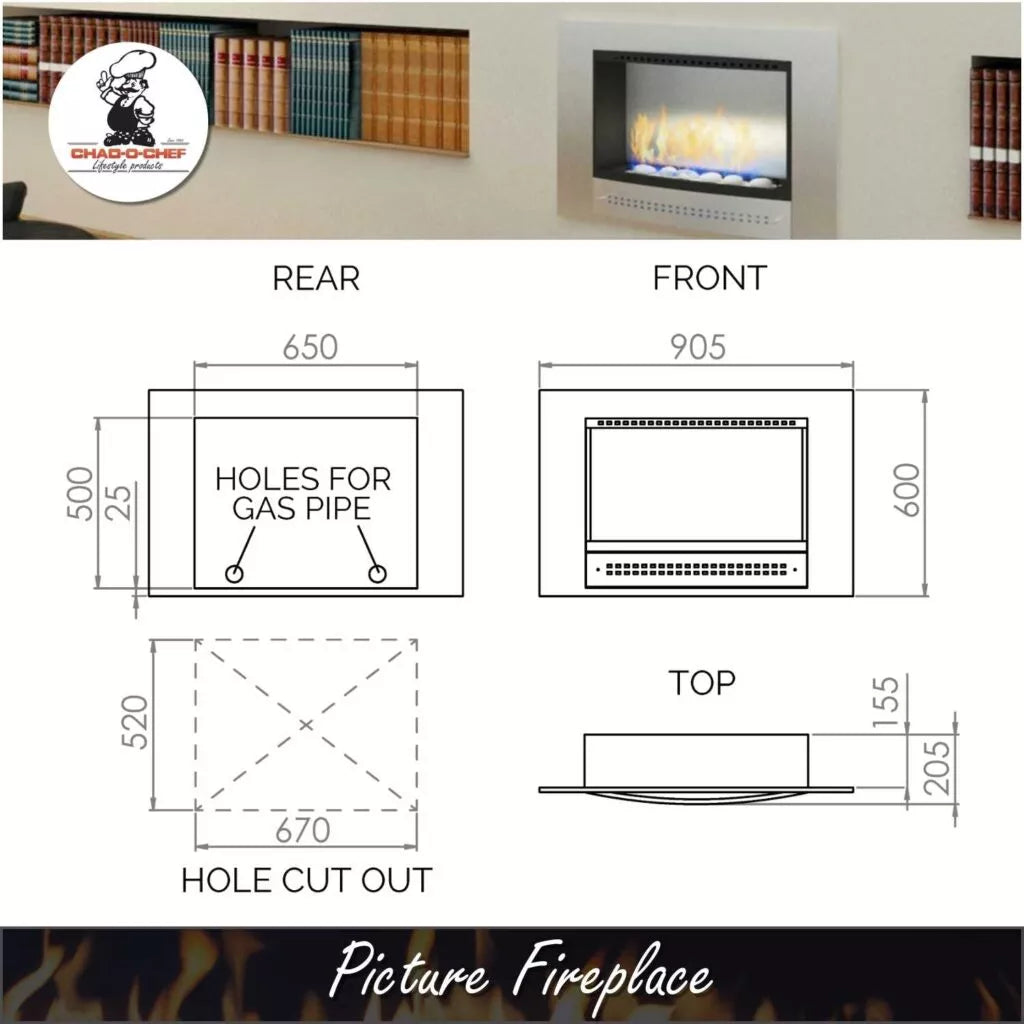 Chad-O-Chef Picture Fireplace