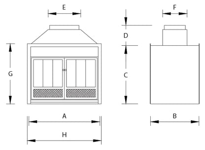 800 Built-In Double Sided Fireplace