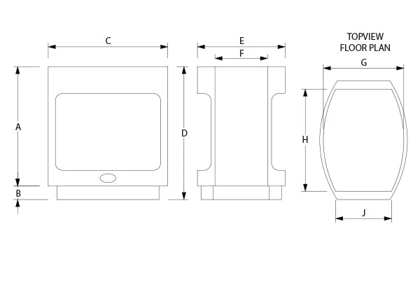 Maluti Gas Firebox Double Sided Freestanding Model 760 with Log Set