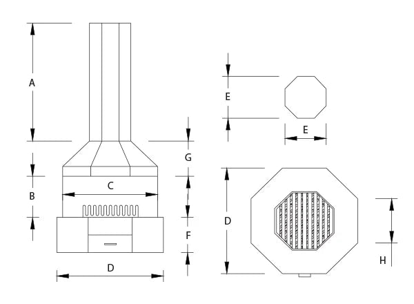 Alpine Full Octagonal Model 800 Fireplace