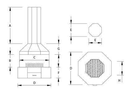Alpine Full Octagonal Model 800 Fireplace