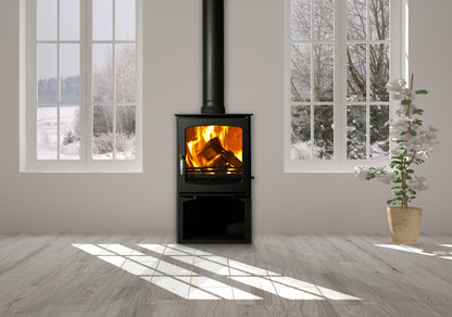 Sentinel Ottawa Curve with Log Stand Freestanding Fireplace