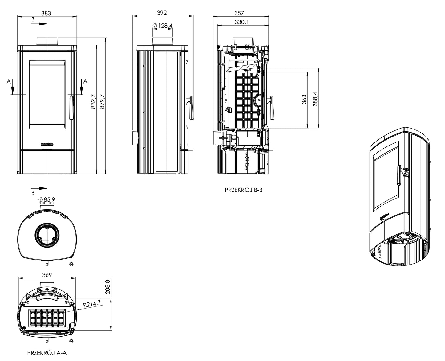 Nordflam Sora Fireplace